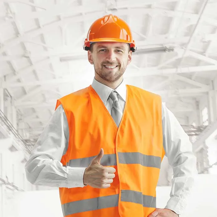 Construction team at work